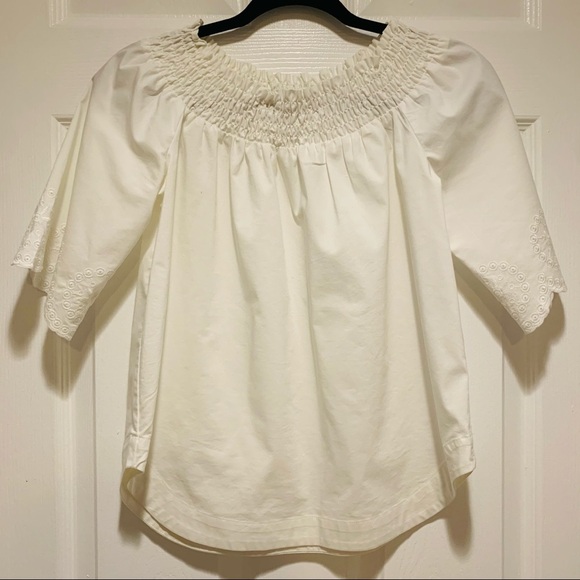White Cotton Swing Top By NY & Co Size Small - Picture 1 of 5
